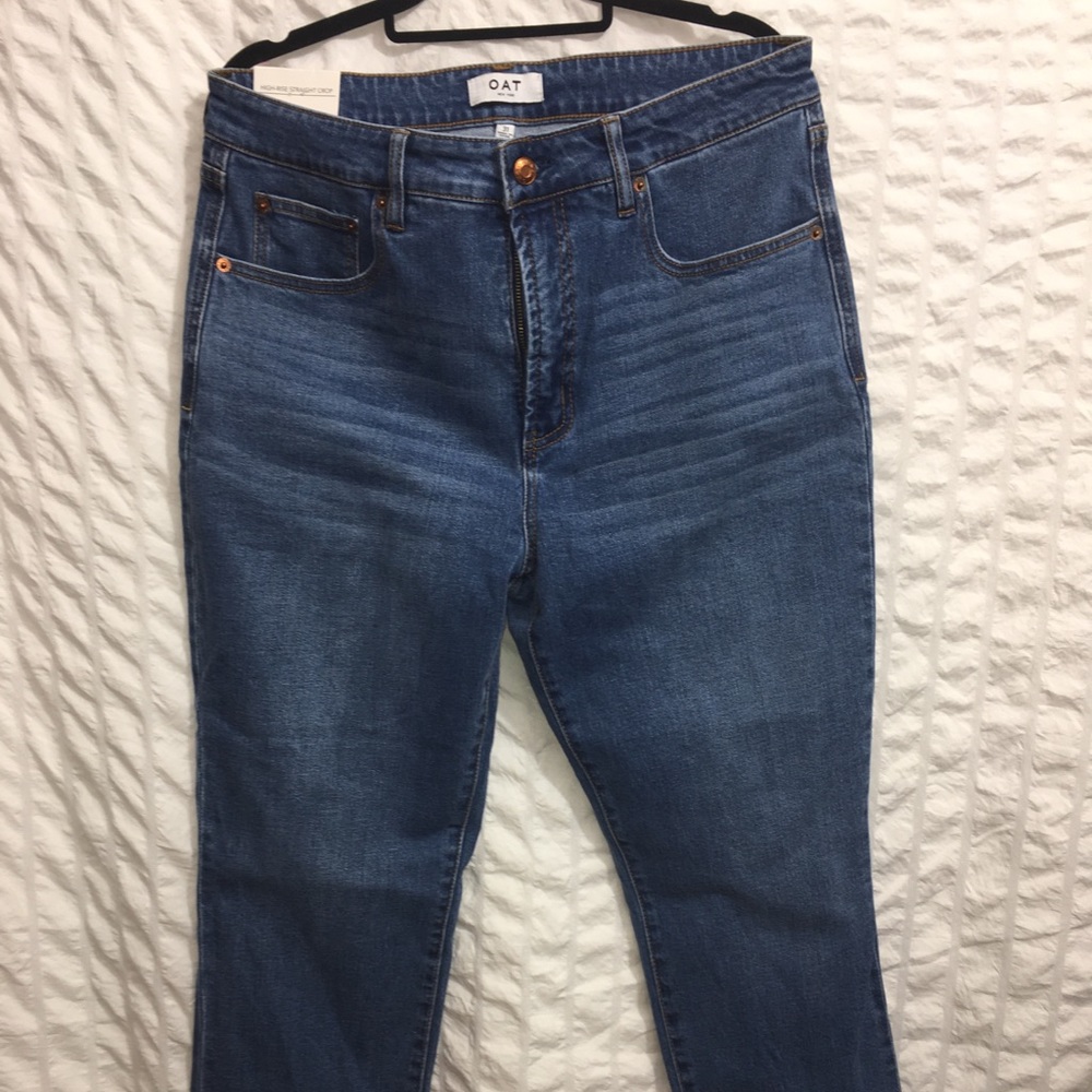OAT New York High-Rise Straight Crop Jeans